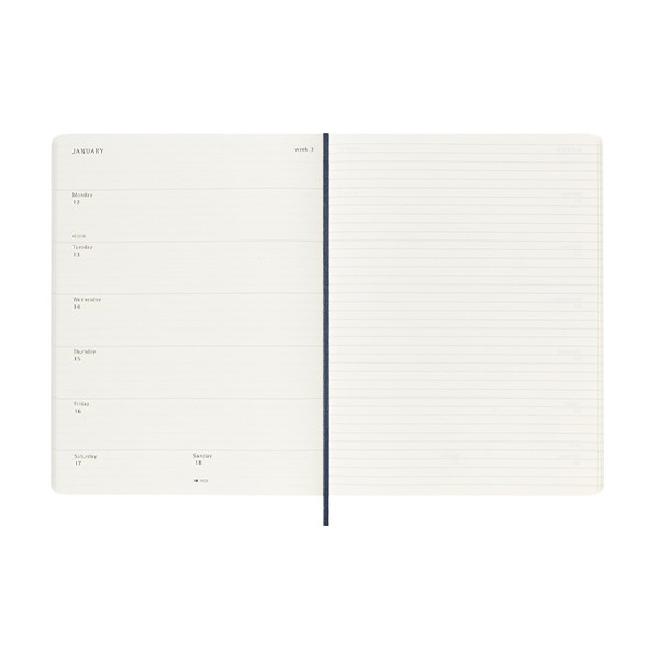 Moleskine XL 12 maanden weekagenda 2026 softcover saffierblauw (EN) 262549 - 3