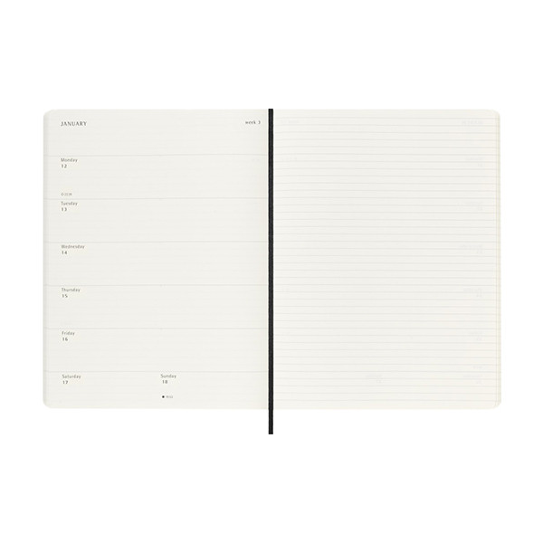 Moleskine XL 12 maanden weekagenda 2026 softcover zwart (EN) 262548 - 3