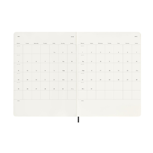Moleskine XL 12 maanden weekagenda 2026 softcover zwart (EN) 262548 - 4