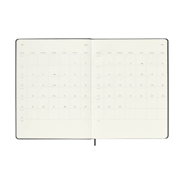 Moleskine XL 12 maanden weekagenda 2027 hardcover zwart EN 440046 - 4