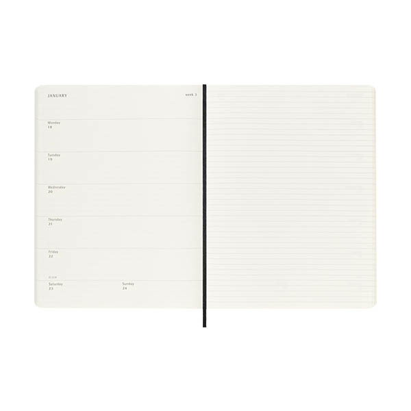 Moleskine XL 12 maanden weekagenda 2027 softcover zwart EN 440048 - 3