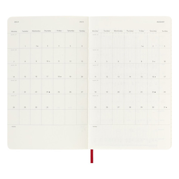 Moleskine large 18 maanden weekagenda 2024/2025 softcover scharlaken rood DSF218WN3Y25 313228 - 3