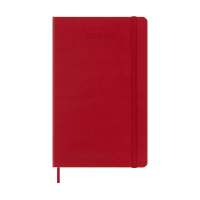 Moleskine large 18 maanden weekagenda 2025/2026 hardcover scharlakenrood (EN) 262538