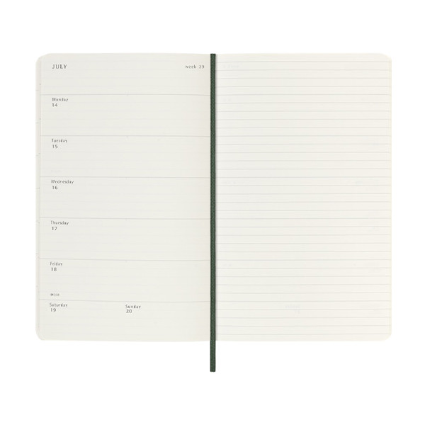 Moleskine large 18 maanden weekagenda 2025/2026 softcover mirte groen DSK1518WN3Y26 262544 - 5