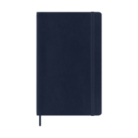 Moleskine large 18 maanden weekagenda 2025/2026 softcover saffierblauw (EN) 262543