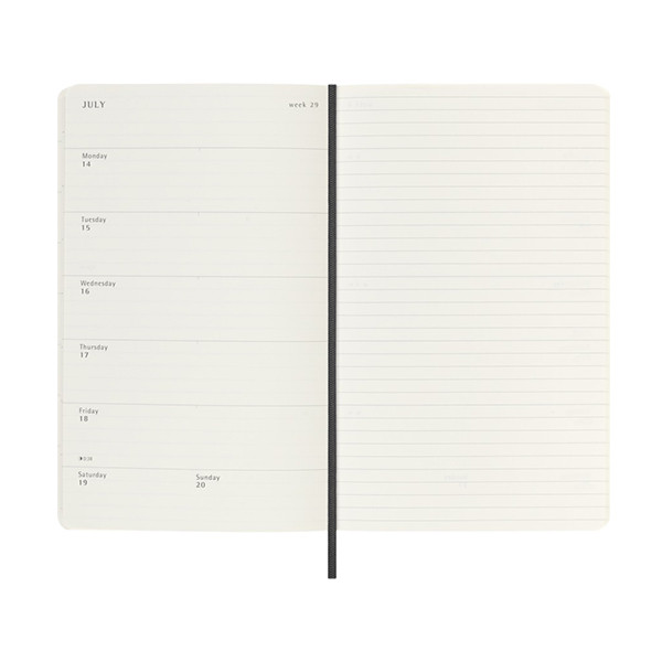 Moleskine large 18 maanden weekagenda 2025/2026 softcover zwart (EN) 262540 - 5