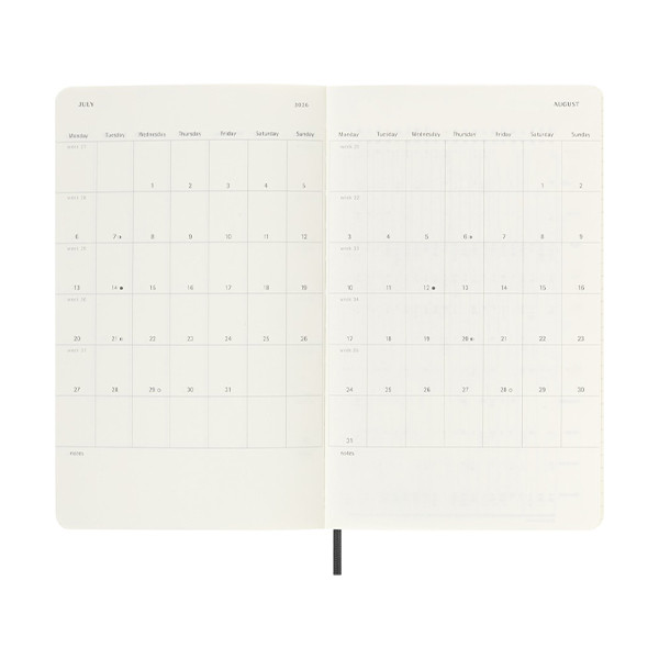 Moleskine large 18 maanden weekagenda 2025/2026 softcover zwart (EN) 262540 - 4