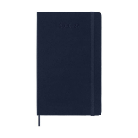 Moleskine large 18 maanden weekagenda 2026-2027 hardcover saffierblauw EN 440039