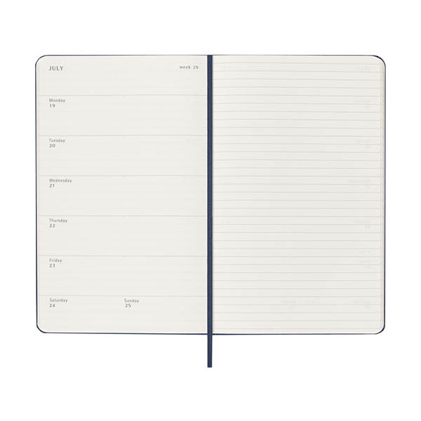 Moleskine large 18 maanden weekagenda 2026-2027 hardcover saffierblauw EN 440039 - 3