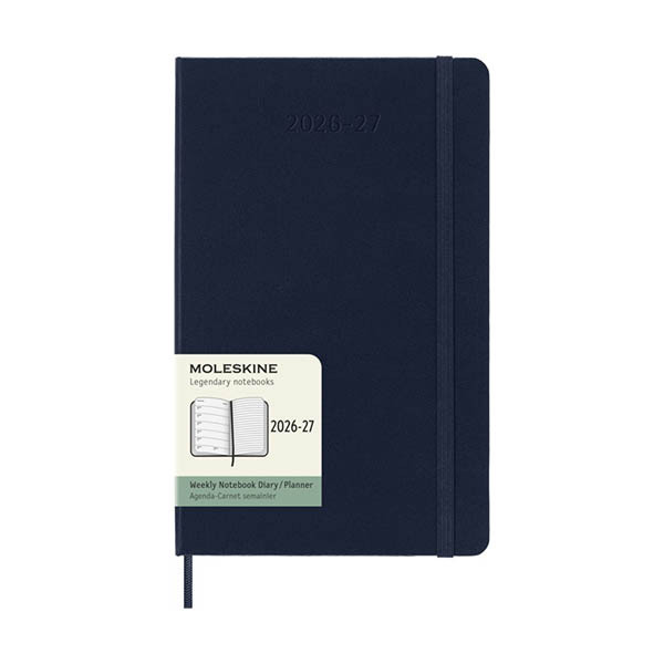 Moleskine large 18 maanden weekagenda 2026-2027 hardcover saffierblauw EN 440039 - 7