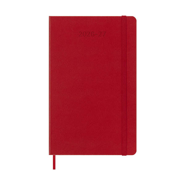 Moleskine large 18 maanden weekagenda 2026-2027 hardcover scharlakenrood EN 440038 - 1