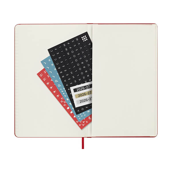 Moleskine large 18 maanden weekagenda 2026-2027 hardcover scharlakenrood EN 440038 - 5