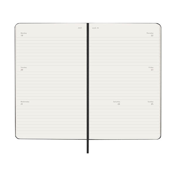 Moleskine large 18 maanden weekagenda 2026-2027 hardcover zwart (horizontaal) EN 440045 - 3