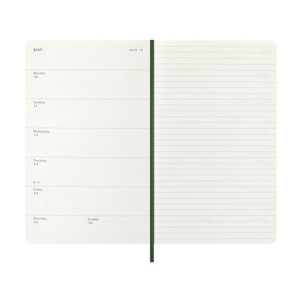 Moleskine large 18 maanden weekagenda 2026-2027 softcover mirtegroen EN 440044 - 3