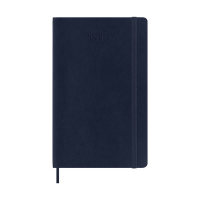 Moleskine large 18 maanden weekagenda 2026-2027 softcover saffierblauw EN 440043