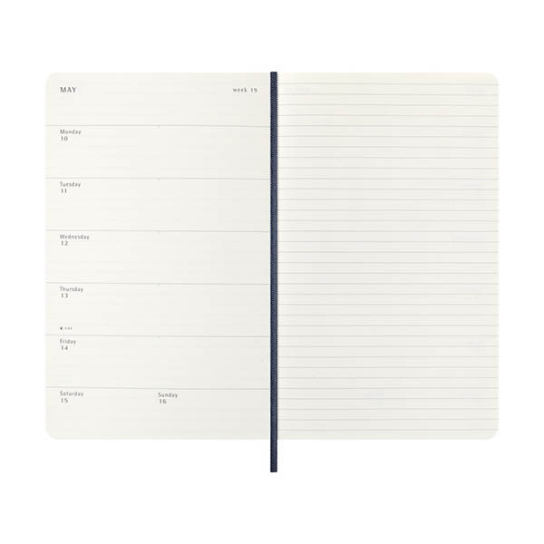Moleskine large 18 maanden weekagenda 2026-2027 softcover saffierblauw EN 440043 - 3