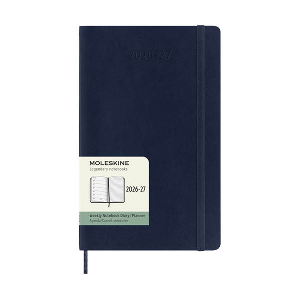 Moleskine large 18 maanden weekagenda 2026-2027 softcover saffierblauw EN 440043 - 7