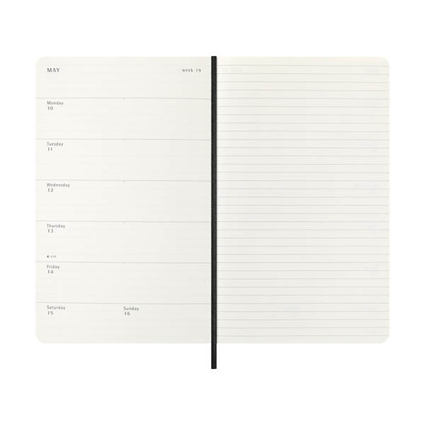 Moleskine large 18 maanden weekagenda 2026-2027 softcover zwart EN 440040 - 3