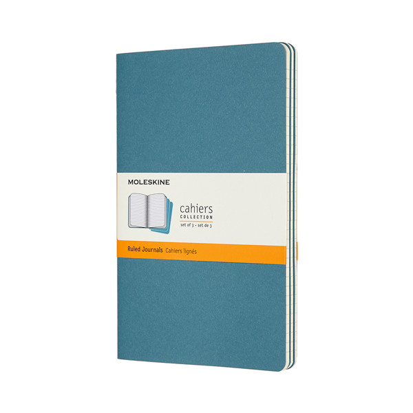 Moleskine large gelijnd schrift blauw (3 stuks) IMCH016B44 313097 - 1