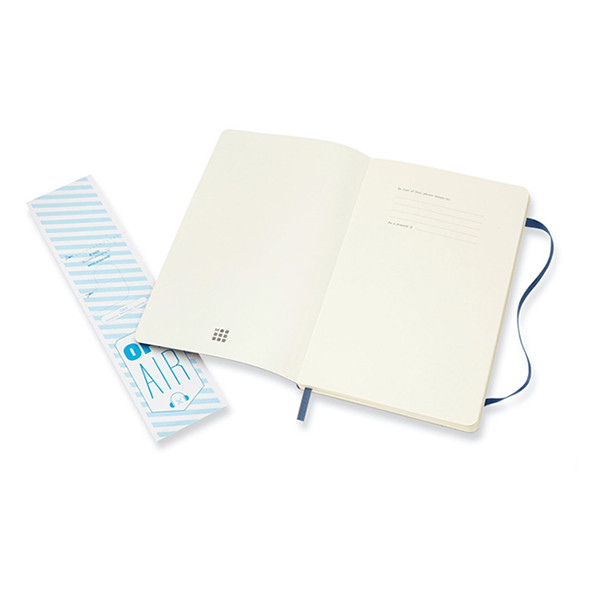 Moleskine large notitieboek blanco soft cover blauw IMQP618B20 313064 - 2