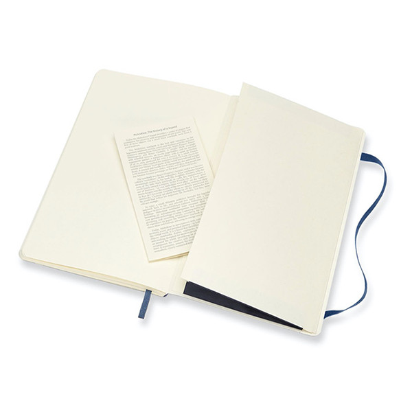 Moleskine large notitieboek blanco soft cover blauw IMQP618B20 313064 - 4