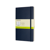 Moleskine large notitieboek blanco soft cover blauw IMQP618B20 313064