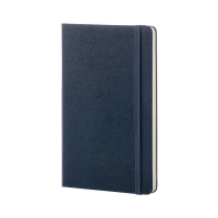 Moleskine large notitieboek gelijnd hard cover blauw IMQP060B20 313077