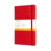 Moleskine large notitieboek gelijnd hard cover rood