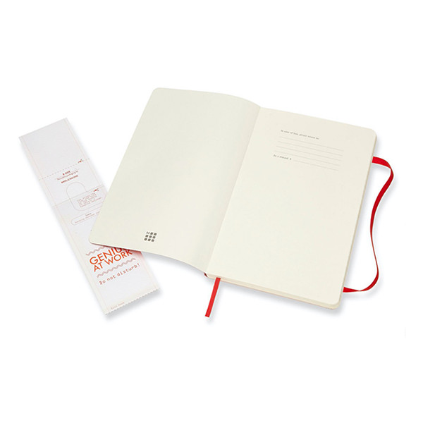 Moleskine large notitieboek gelijnd soft cover rood IMQP616F2 313076 - 2