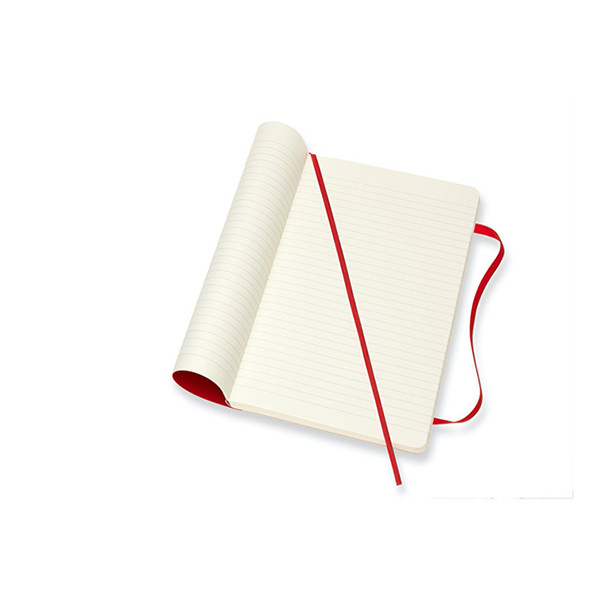 Moleskine large notitieboek gelijnd soft cover rood IMQP616F2 313076 - 3