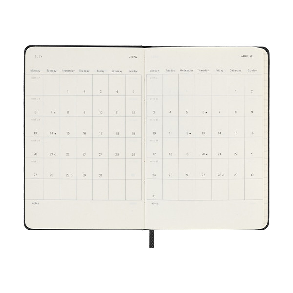 Moleskine pocket 18 maanden weekagenda 2025/2026 hardcover zwart (EN) 262535 - 4