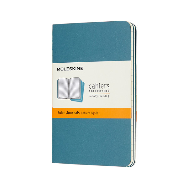 Moleskine pocket gelijnd schrift blauw (3 stuks) IMCH011B44 313094 - 1