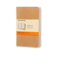 Moleskine pocket gelijnd schrift kraft (3 stuks) IMQP411 313095