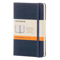 Moleskine pocket notitieboek gelijnd hard cover blauw IMMM710B20 313071