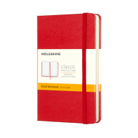 Moleskine pocket notitieboek gelijnd hard cover rood IMMM710R 313069