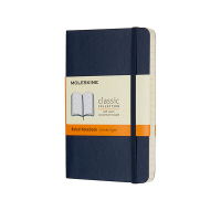 Moleskine pocket notitieboek gelijnd soft cover blauw IMQP611B20 313072