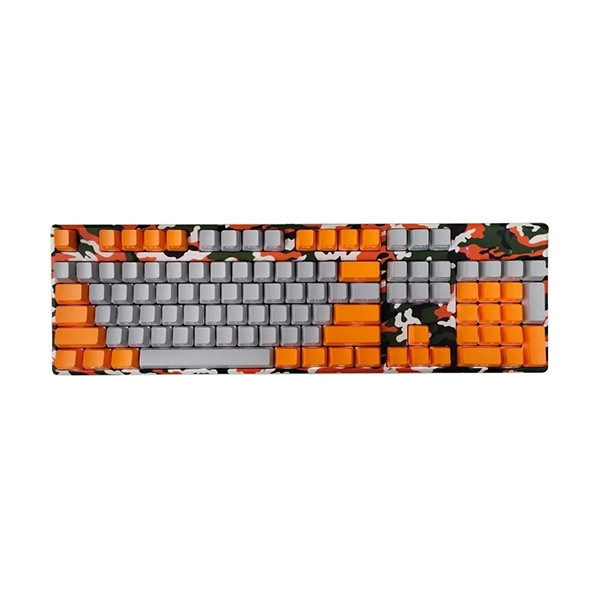 verdrievoudigen Orkaan Goed gevoel Motospeed K96 mechanisch toetsenbord camouflage oranje (rode switch)  (QWERTY) 123inkt.be