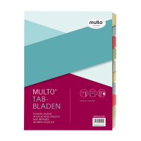 Multo Economy kartonnen tabbladen A4 gekleurd met 10 tabs (23-gaats) 3007311730 205699