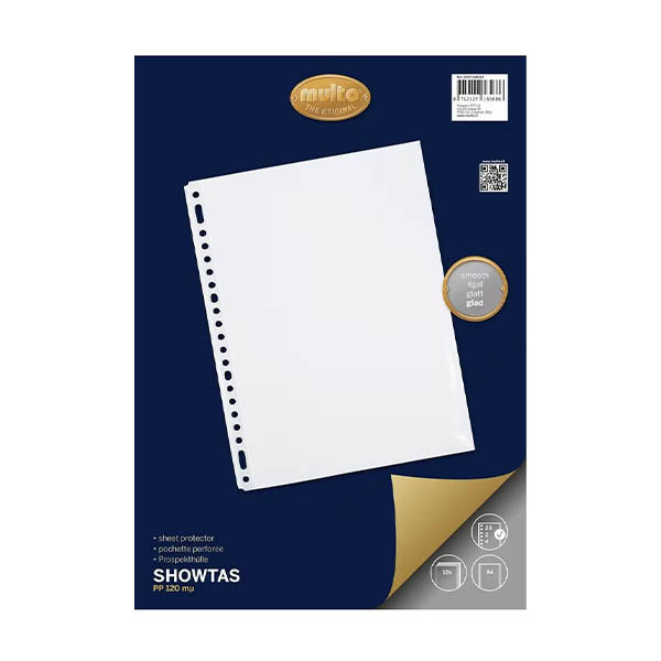 Multo geperforeerd hoesje transparant A4 23-gaats 120 micron (10 stuks) 205675 - 1