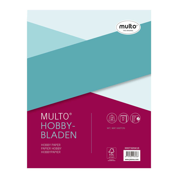 Multo hobbybladen A4 140 g/m² 20 vellen (23 gaten) 205693 - 1