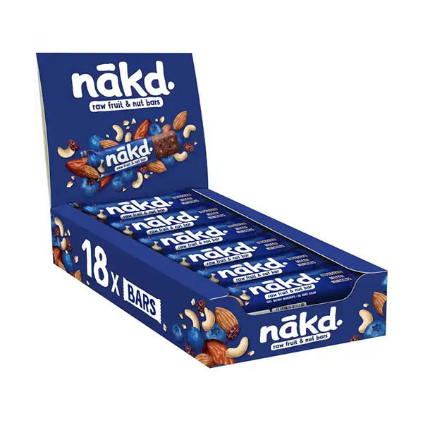 Nakd Blueberry Muffin fruit- en notenreep (18 stuks) 422965 - 1