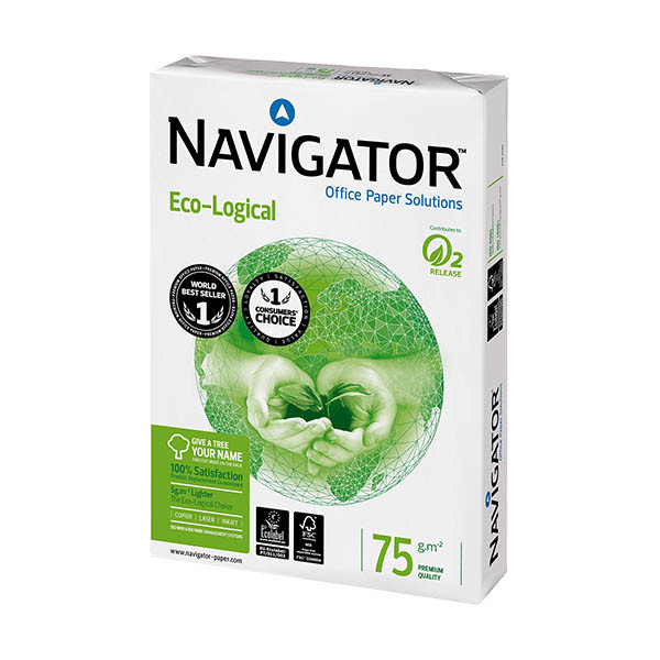 Navigator Eco Logical papier 1 pallet met 200 pakken van 500 vellen A4 - 75 g/m² 298359 - 2