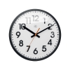 NeXtime kunststof wandklok zwart met witte wijzerplaat (Ø 26 cm) NX-7308ZW 219508