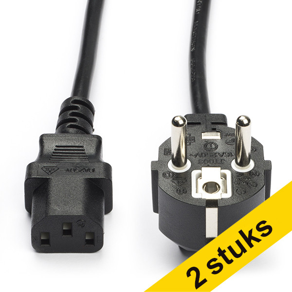 Aanbieding: 2x Nedis C13 stroomkabel (2 meter) 340017 - 1