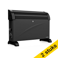 Aanbieding: 2x Nedis convector (2000W, ruimtes tot 25 m², zwart)