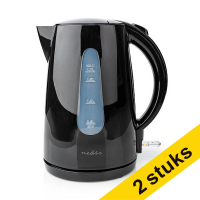 Aanbieding: 2x Nedis waterkoker zwart 1,7 liter