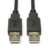 Nedis USB-A naar USB-A kabel zwart 100% koper (1 meter) N010203000 - 1