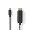 Nedis USB-C- naar HDMI-kabel zwart (2 meter)