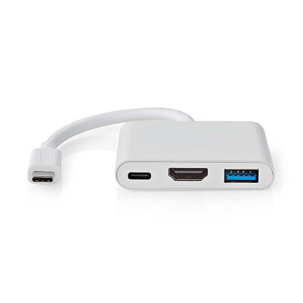 Nedis USB-C docking station USB-C USB-A HDMI wit (0,1 meter) K010214336 Nedis USB-C docking station USB-C USB-A HDMI wit (0,1 meter) K010214336 - 1