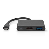 Nedis USB-C docking station USB-C, USB-A, HDMI zwart (0,1 meter) K010214335 Nedis USB-C docking station USB-C, USB-A, HDMI zwart (0,1 meter) K010214335